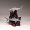 Hammerhead Shark Duo Sculpture by John Perry 7 in long