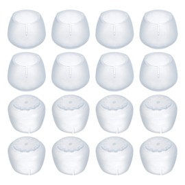 sourcing map Chair Leg Floor Protectors, 16Pcs 32mm(1.26") PVC Chair Leg Cover Caps for Hardwood Floors (Transparent)