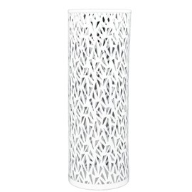 Umbrella Stand Rack for Entryway Metal Hollowed Freestanding Round Umbrella Holder Organizer Bin for Home Hotel Office Decor White M