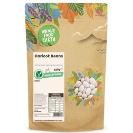 Wholefood Earth Haricot Beans 500g | GMO Free | Natural | Vegan | High Fibre | High Protein