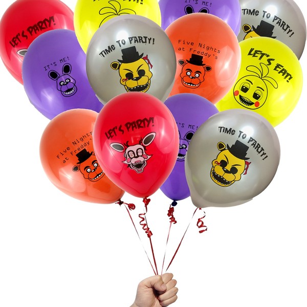 16 Count Five Nights at Freddys Party Favor 12 Printed Latex Party Balloons