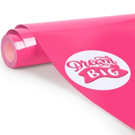 TransWonder Hot Pink Puff Vinyl Heat Transfer 12x20' - 3D Puff Heat Transfer Vinyl HTV Iron on Vinyl for T Shirts Compatible with Cricut Air or Maker