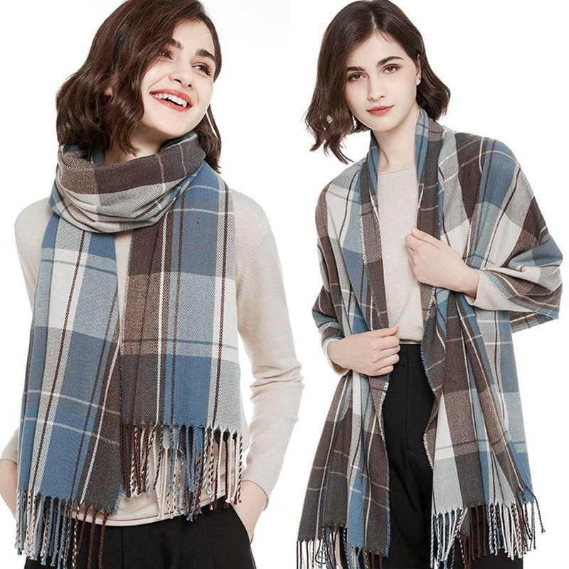 WUFGWBD 1 Piece Plaid Scarf, Retro Scarf, Versatile Scarf, Winter