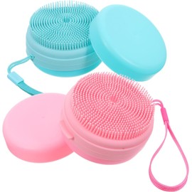 2 Cepillos Exfoliantes Corporales de Silicona, Depurador para Ducha y Lavado de Cabello, Pack 2 Piezas Verde y Rosa, Cepillo Multipropósito para Masaje y Limpieza Corporal