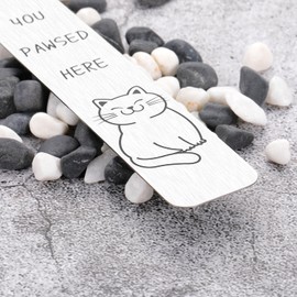 Cat Lover Gifts for Women Men, Cute Bookmarks for Reading Women Book Lovers Gifts, Cat Book Marks Gifts for Cat Lovers, Christmas Stocking Stuffers for Women Men Readers Birthday Valentines Day Gifts