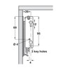 Sprung Swing Up Flap Hinge Set 2 x 180N Zinc