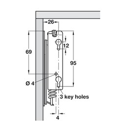 Sprung Swing Up Flap Hinge Set 2 x 180N Zinc Plated
