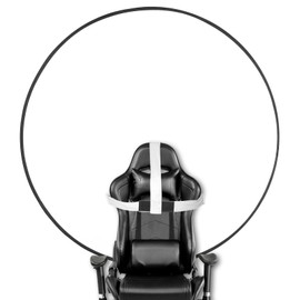 YUOCU Black White Screen Chair Backdrop, 56inch Collapsible 2-in-1 Black Screen and White Screen Portable Pop Up Background for Video Chats, Webcam, Photography, Photo Zoom, Streaming Games
