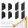 2 Pair 30°Stairs Railing Stainless Steel Deck Bracket Connector for