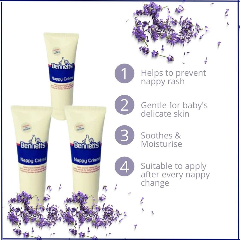 Bennetts Nappy Cream -Helps to prevent nappy rash and protect