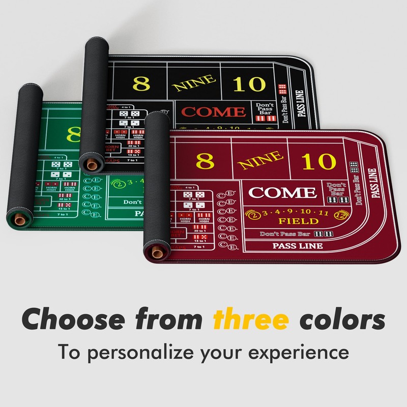 iEsstros Craps Table Top Set Craps Mat 70" x 35"