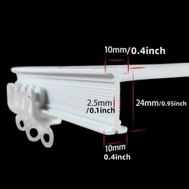 Ceiling Curtain Track,10ft Curved Curtain Rail,Room Divider Ceiling Track,for Curtains Rail Ceiling Wall Mount for L Shape U Shape Bay Windows,White RV Curtain Track,for Living room/Bedroom/Shower