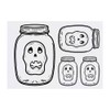 4 x 'Spooky Skull In Jar' Temporary Tattoos - Water