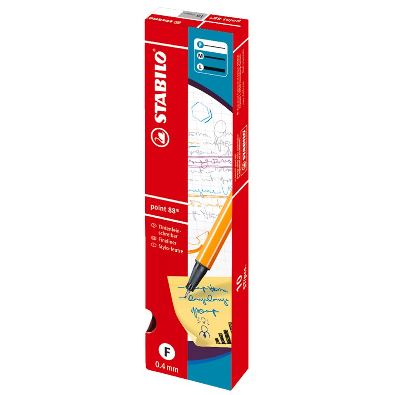 STABILO Fineliner point 88-10er Pack - orange