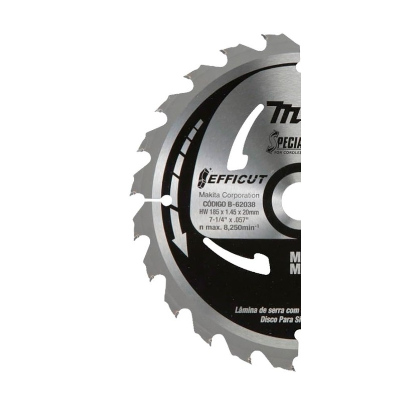 Makita B-61656 7-1/4" 24T Carbide-Tipped Max Efficiency Circular Saw Blade,