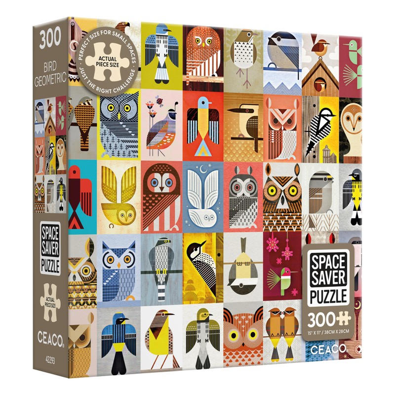 Ceaco – Bird Geometric - 300 Piece Jigsaw Space Saver