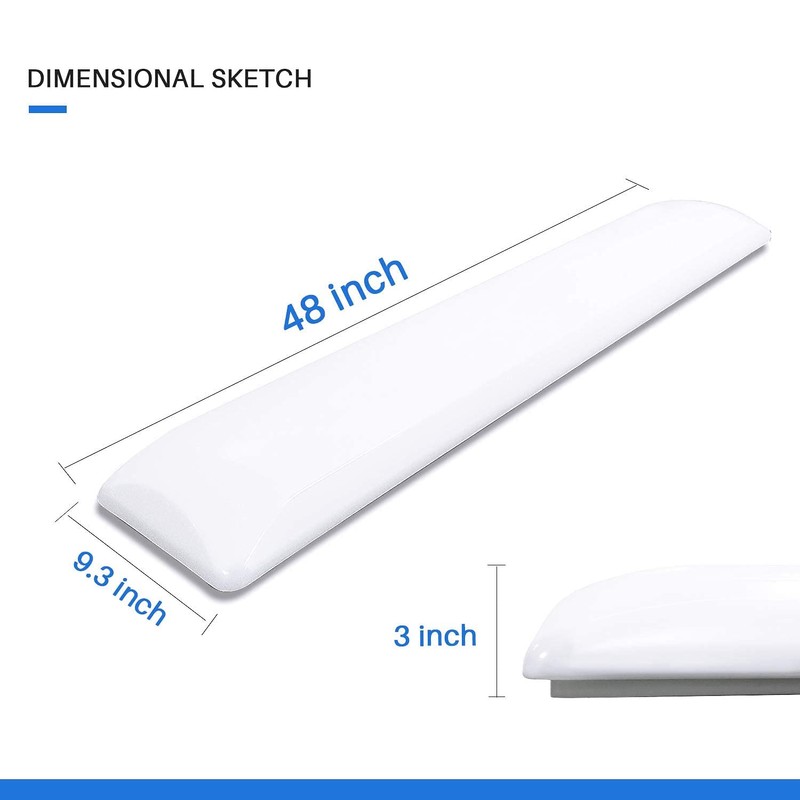 ANTLUX 4FT LED Flush Mount Puff Lights 60W, 6600 Lumens,