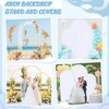FOTSHARER Wedding Arch Backdrop Stand and White Spandex Arch Cover
