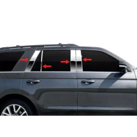 Best for Less Chrome Stainless Steel Pillar Post Trim Fits 2018-2024 Ford Expedition 8PCS