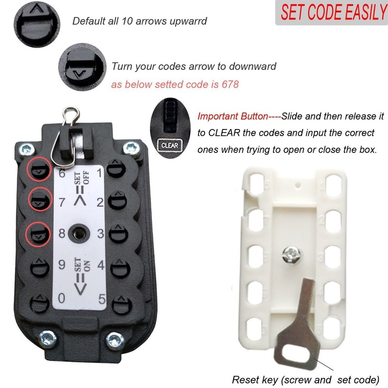 Combination Key Lock Box - Best Outdoor Wall Mounted Safe