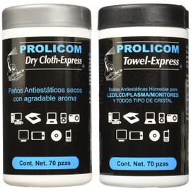 Prolicom Toallas Antiestéticas Húmedas (2 articulos con 70 piezas cada uno)