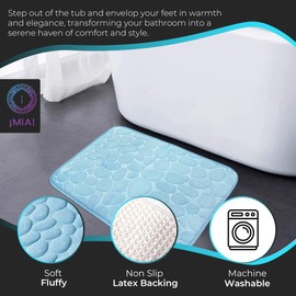 Non-Slip Bathroom Rugs Set – 2-Piece Memory Foam Bath Mat – Soft & Absorbent Bathroom Decor – Quick Drying, Machine Washable – 31.4"x19.6" & 23.6"x15.7"