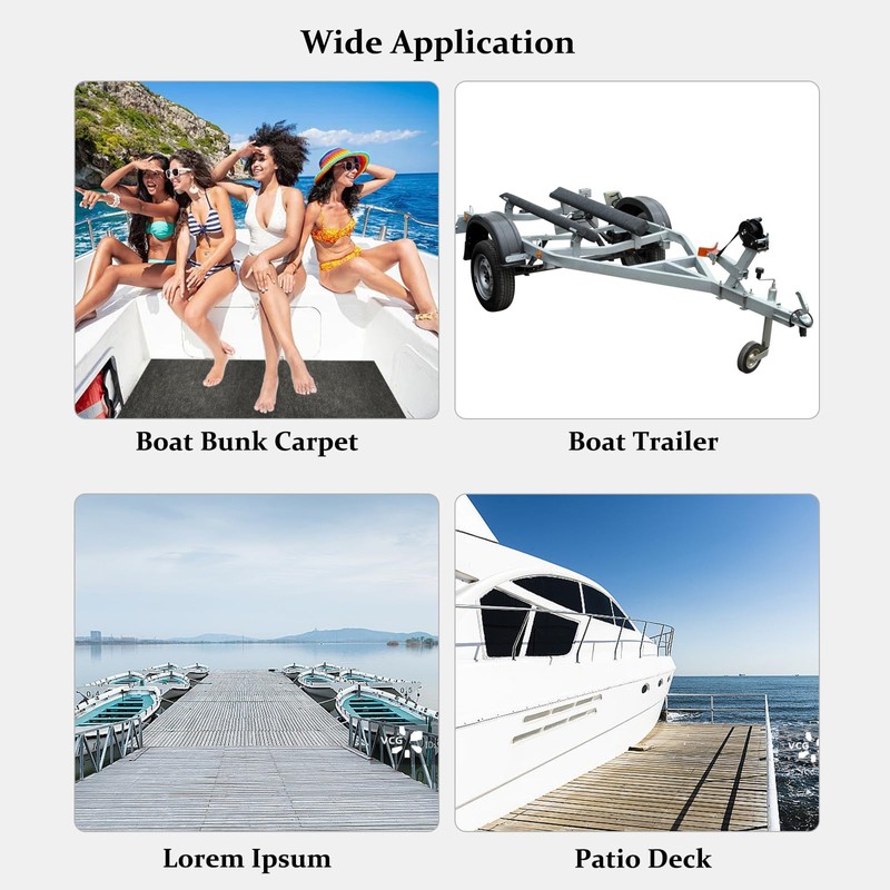 LYMOI Boat Trailer Bunk Carpet, 12in x 13ft Boat Bunk