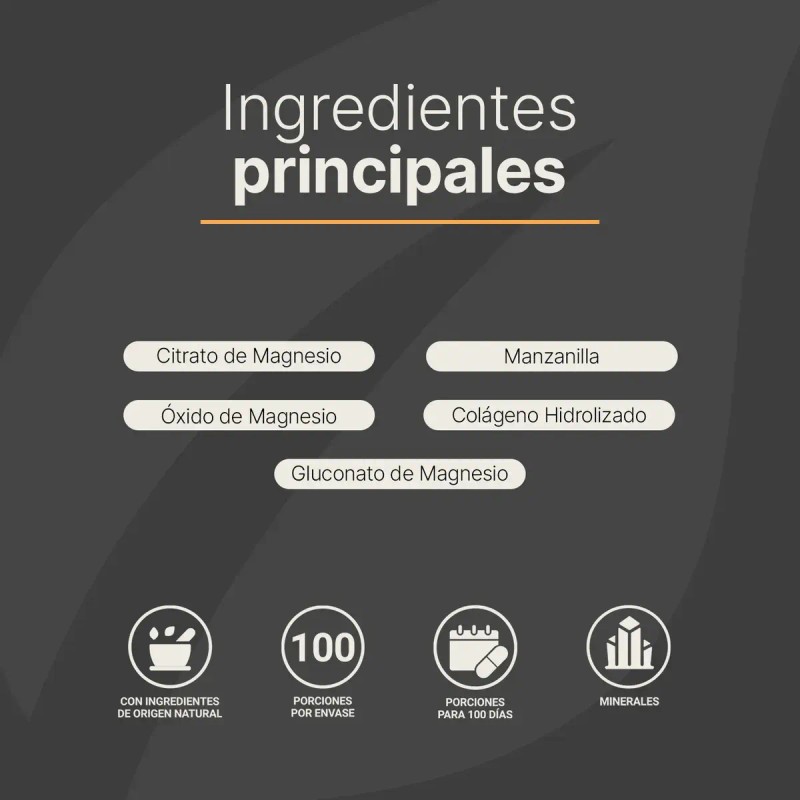 Mezcla Magnesios 100 Cáps Citrato Oxido Gluconato Life