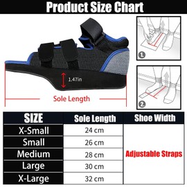 GHORTHOUD Postoperative Schuh für gebrochenen Zeh Leichtgewichtiger Schuh Medizinische Orthopädische Fußbandage Entlastender Heilungsschuh für Fußchirurgie (Klein) Small