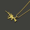 Guoguonb Creative Hip-Hop Jewellery Machine Gun Pendant Chain Retro Style