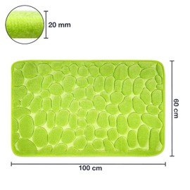 WohnDirect Memory Foam Bathroom Rug, Non-Slip Bath Mat, Washable & Quick Drying Bath Mat, 50 x 80 cm
