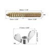 sourcing map M4 Wing Nuts Butterfly Nut Silver Tone 10pcs