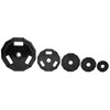 CAP Barbell 12-Sided Rubber Olympic Grip Weight Plates, Black, Single,