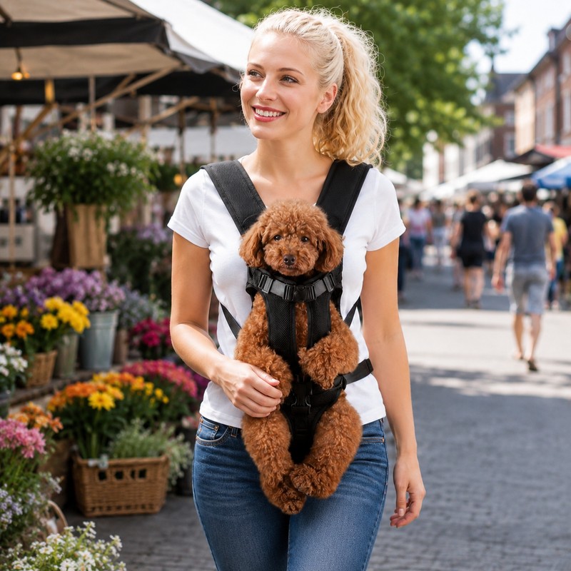 Dog Carrier Backpack for Small Pets - Hands Free Front