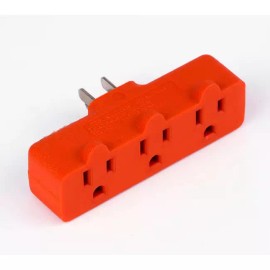 Heavy-Duty Grounded Triple Tap Adapter: 3-Way Electrical Splitter with 3 Outlets