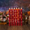 JINYANIA Flameless Taper LED Candles with Embedded Star String, Flickering