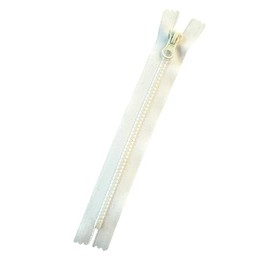 Reißverschluss Kunststoff Plastik nicht-teilbar 5mm PZn_101 (weiß, 47cm)