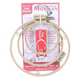 Morgan Quality Products 7"/10"/14" Lap Stand Hoop - Perfect for Hands-Free Embroidery, Quilting & Needlework