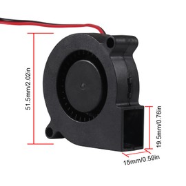 D-FLIFE 4pcs 5015 Brushless Cooling Fan 4PCS 3D Printer Blower DC 12V Fans 50x50x15mm Fan for Hotend Extruder Heat Sinks with 2 Pin Terminal and Other Small Appliances Series Repair Replacement (12V)