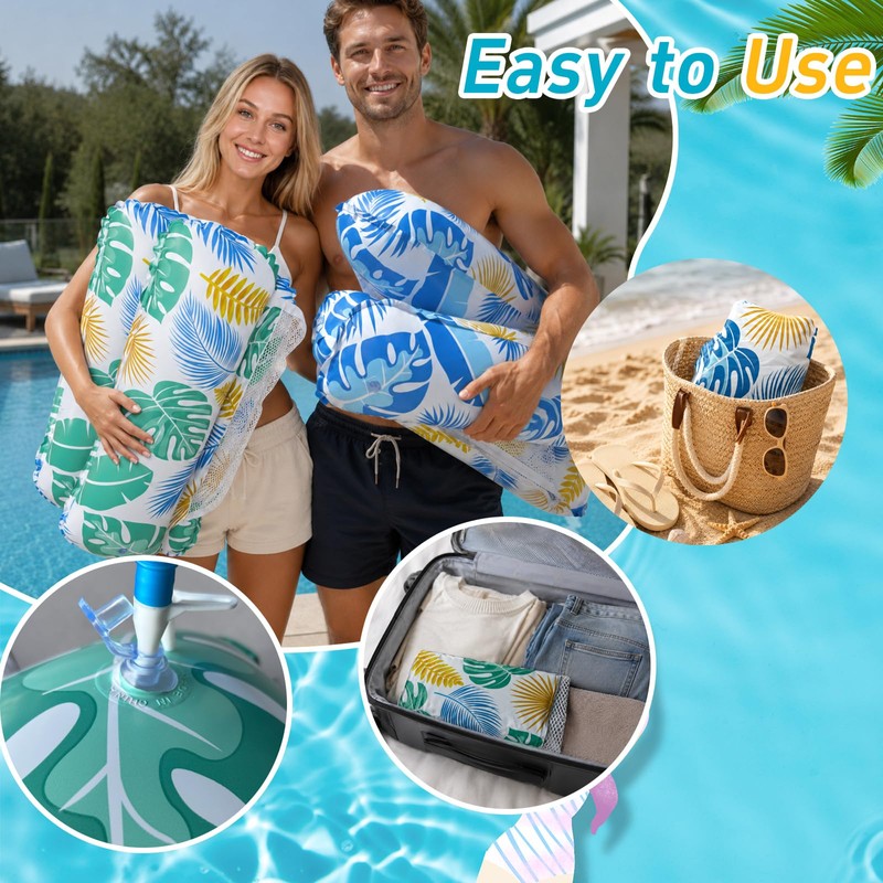 Pool Inflatables, 4 In 1 Inflatable Pool Floats Hammock, Swimming