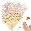 Rowcay 300 Pack White, Pink and Gold Plastic Pearl Cocktail