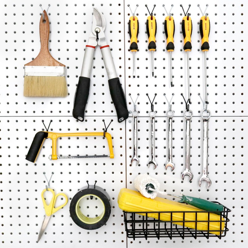 HUHOLE 40 Pack 1 Inch Black Pegboard J Hooks