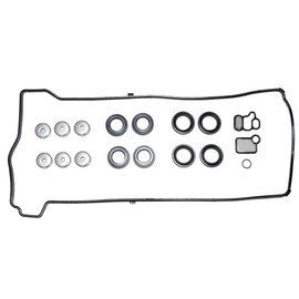 Valve Cover Gasket & VTEC Solenoid Gasket Set VS50614R Compatible with Honda Accord,Civic,CR-V,Element,Crosstour, Acura 2.0L 2.3L 2.4L 917-176 12341-R40-A00 15815-RAA-A02