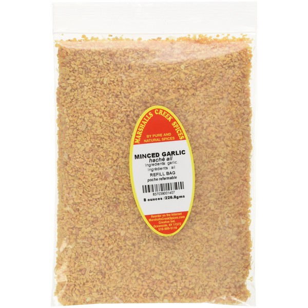 GARLIC MINCED REFILL - FRESHLY PACKED IN FOOD GRADE HEAT SEALED POUCHES