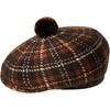 Kangol New Heritage Flat Cap Espresso Check M