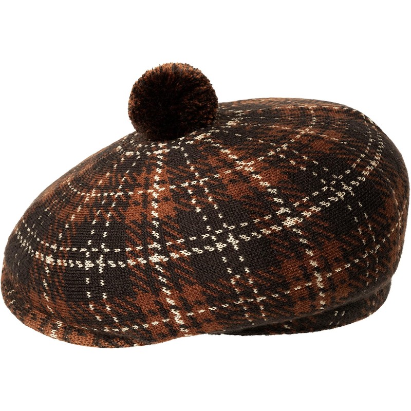 Kangol New Heritage Flat Cap Espresso Check M