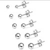 Unbranded S925 Sterling Silver Round Ball Stud Earrings - 3mm