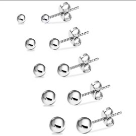Unbranded S925 Sterling Silver Round Ball Stud Earrings - 3mm