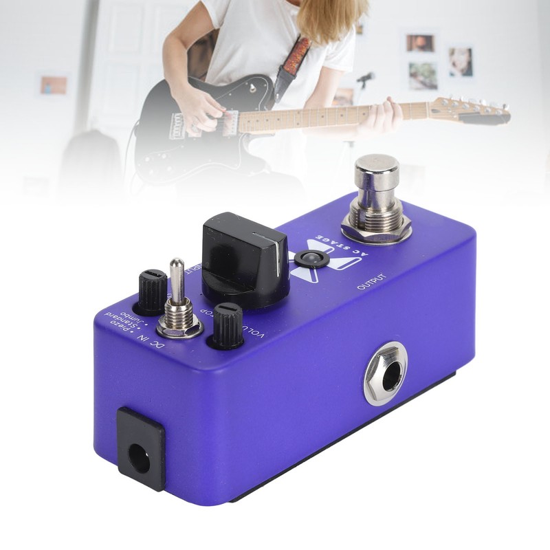 Electric Effects Pedal Aluminium Alloy Blue Color Piezo Standard Jumbo