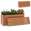 Outdoor Patio Bench With Planter Box Wood Contemporary Design For